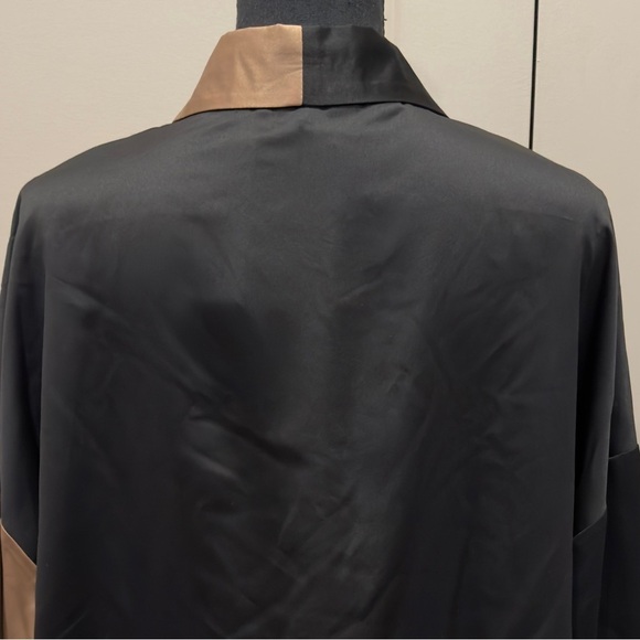 DR2 Daniel Rainn NWT Colorblock Long Sleeve Button Up Shirt 1X Satiny - Picture 6 of 8